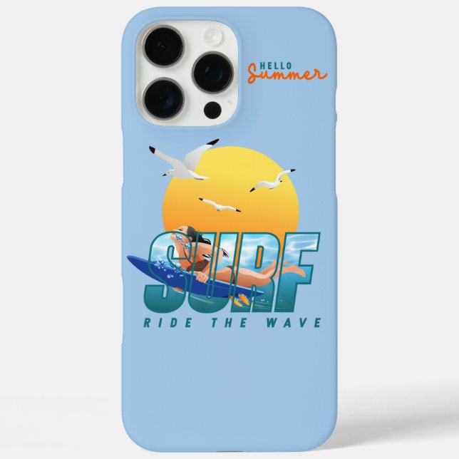 The Surfer Rides the Wave | (F) Case-Mate iPhone Case (Back)