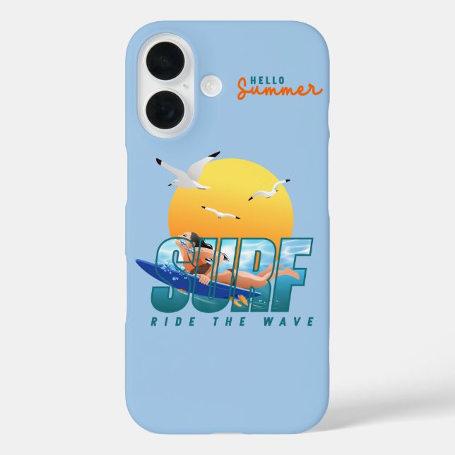 The Surfer Rides the Wave | (F) Case-Mate iPhone Case (Back)