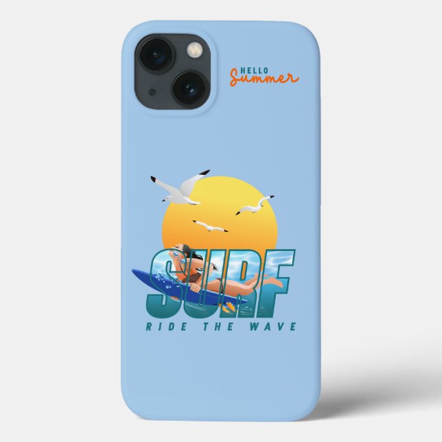 The Surfer Rides the Wave | (F) Case-Mate iPhone Case (Back)