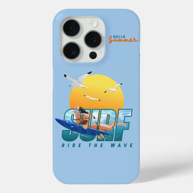 The Surfer Rides the Wave | (F) Case-Mate iPhone Case (Back)