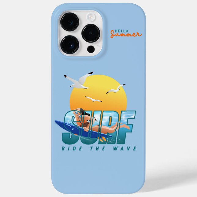 The Surfer Rides the Wave | (F) Case-Mate iPhone Case (Back)