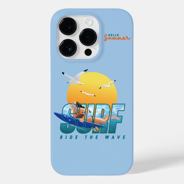 The Surfer Rides the Wave | (F) Case-Mate iPhone Case (Back)