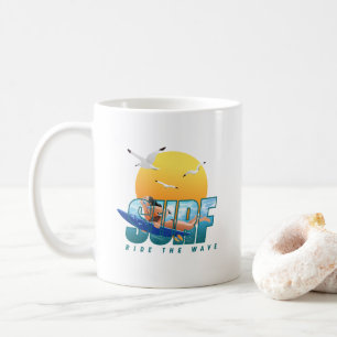 The Surfer Rides the Wave (F) Classic Mug #11