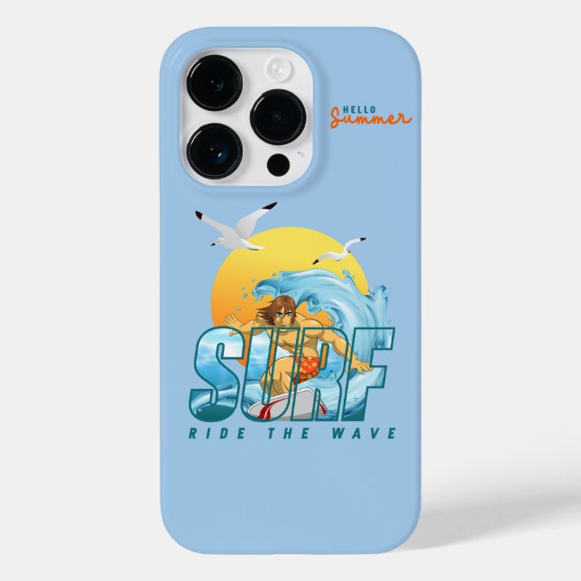 The Surfer Rides the Wave | (M) Case-Mate iPhone Case (Back)