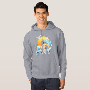 The Surfer Rides the Wave Men Hoodie