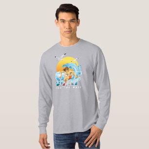 The Surfer Rides the Wave Men Long Sleeve T-Shirt