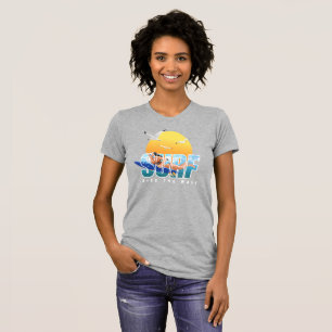 The Surfer Rides the Wave Women Slim Fit T-Shirt