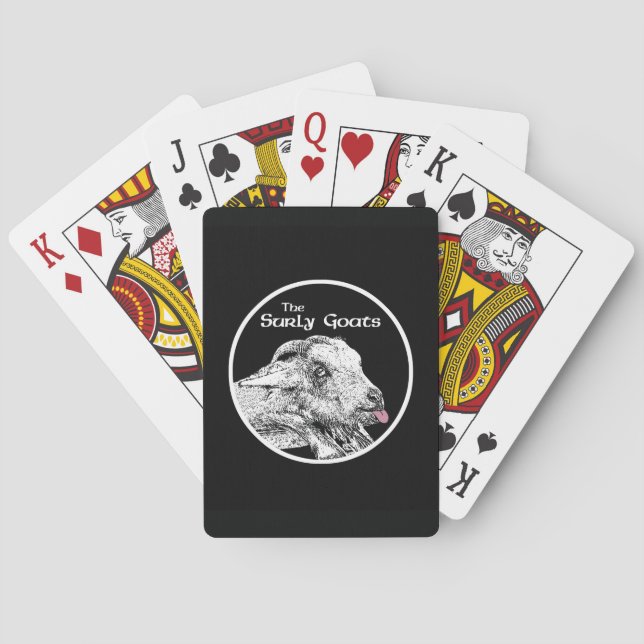 The Surly Goats Dartboard Playing Cards (Back)