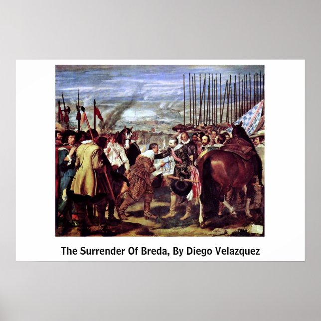 The Surrender Of Breda, By Diego Velazquez Poster (Front)