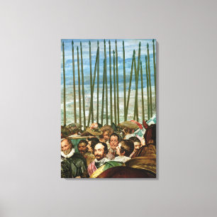The Surrender of Breda,detail of soldiers Canvas Print
