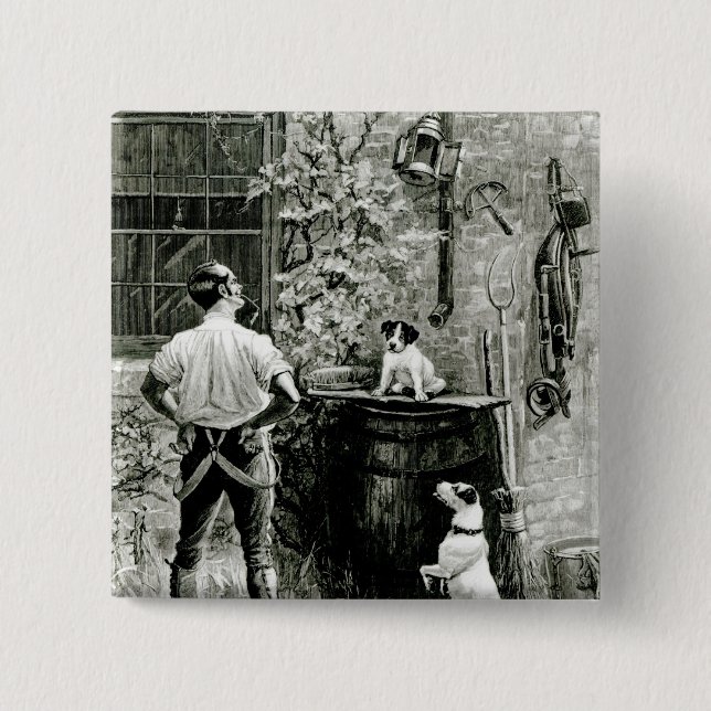 The Survival of the Fittest 2 Inch Square Button (Front)