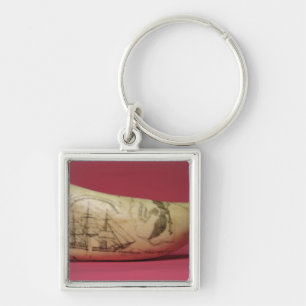The Susan on the coast of Japan' Scrimshaw Keychain