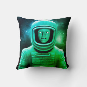The Suspicious Extraterrestrial on Sofa Bed Chair Throw Pillow
