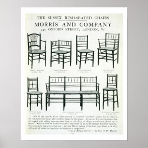 The Sussex Rush-Seated Chairs, made by Morris and Poster