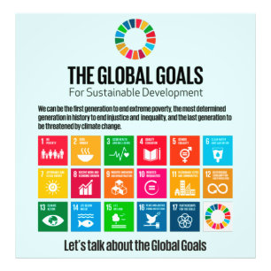 The Sustainable Development Goals 17 UN SDGs 2030 Photo Print