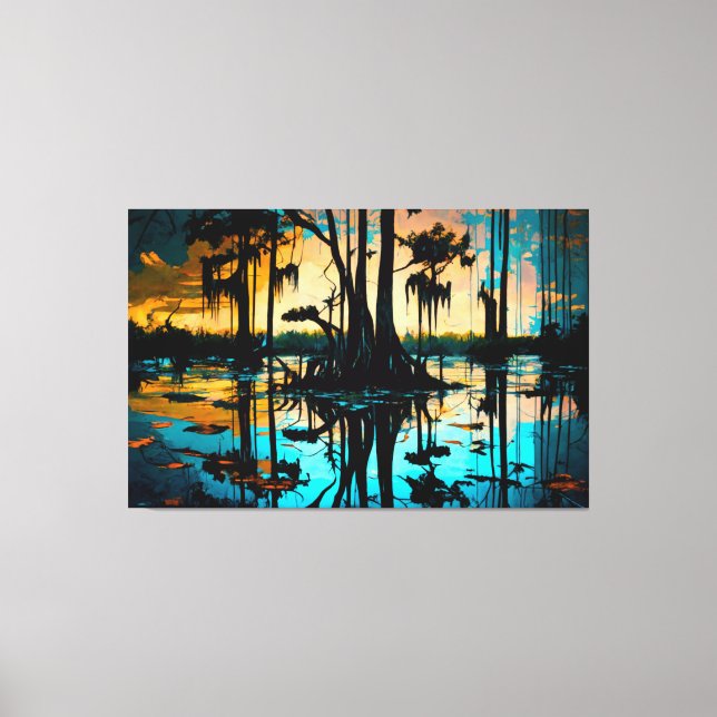 The Swamp, Louisiana Art, Louisiana, New Orleans Canvas Print (Front)
