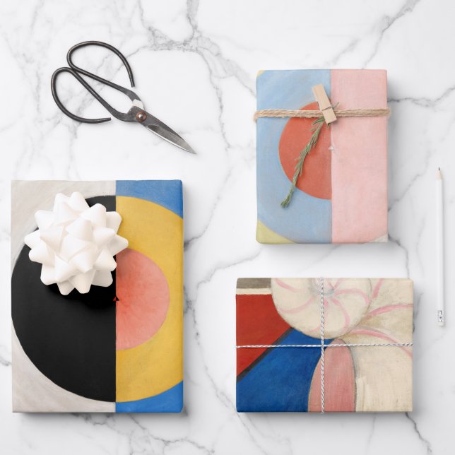 The Swan by Hilma af Klint Wrapping Paper Sheet (Front)
