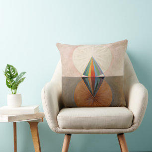 The Swan, Group IX, No.12 by Hilma af Klint Throw Pillow