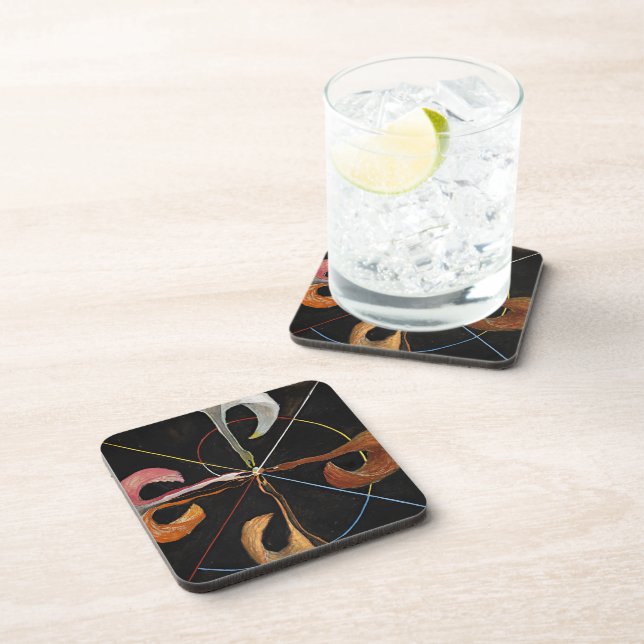 The Swan, Group IX, No.7 by Hilma af Klint Coaster (Right Side)