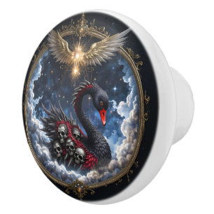 The Swan of Forgotten Souls. Ceramic Knob