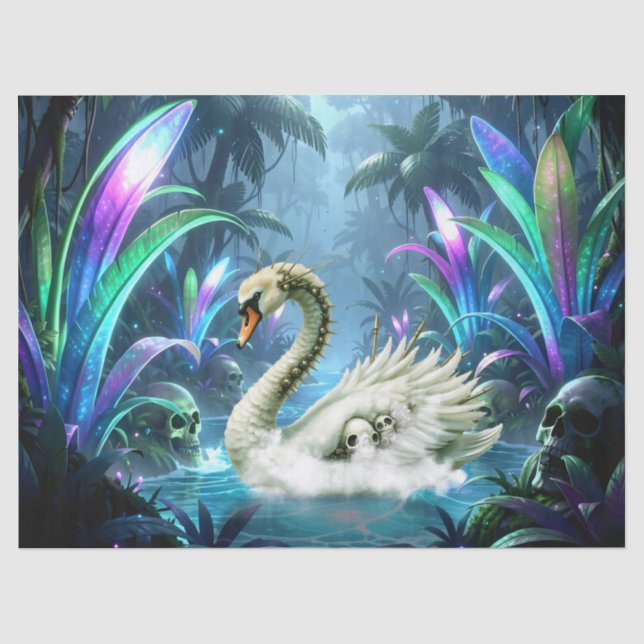 The Swan of Forgotten Waters.  Tissue Paper (Front)