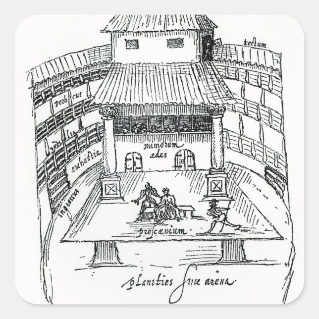 The Swan Theatre, Southwark Square Sticker (Front)