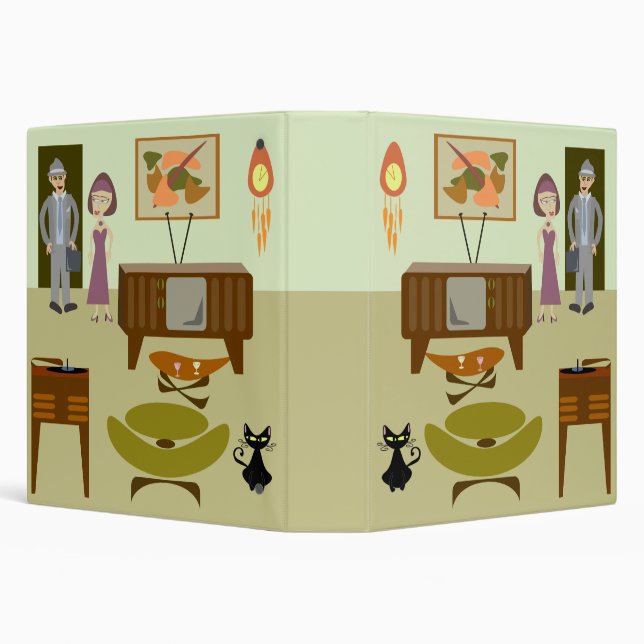 The Swanky Life Fun Retro Home Art Design Binder (Background)