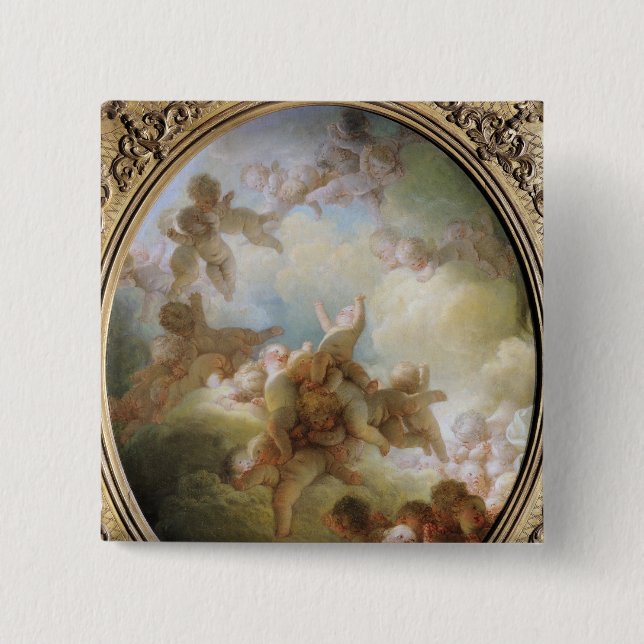 The Swarm of Cupids, c.1767 2 Inch Square Button (Front)