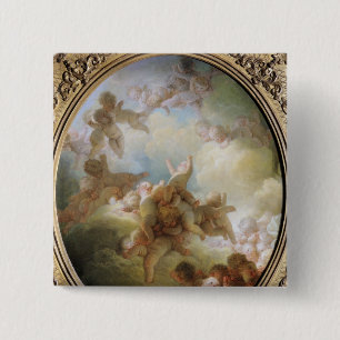 The Swarm of Cupids, c.1767 2 Inch Square Button