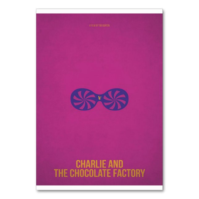The sweet chocolate factory_ table number (Front)