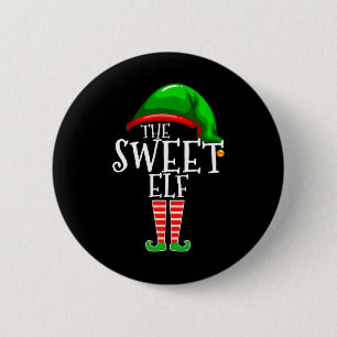The sweet elf family matching group christmas gift 2 inch round button