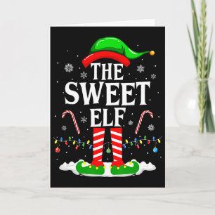 The Sweet Elf Xmas Funny Matching Family Group Chr Card
