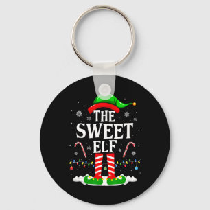 The Sweet Elf Xmas Funny Matching Family Group Chr Keychain