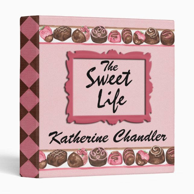 The Sweet Life Recipe Binder by SRF (Front/Spine)