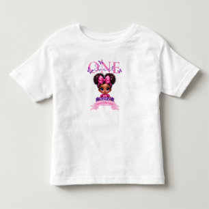 The Sweet ONE Afro Baby Girl Pastel 1st Birthday Toddler T-shirt