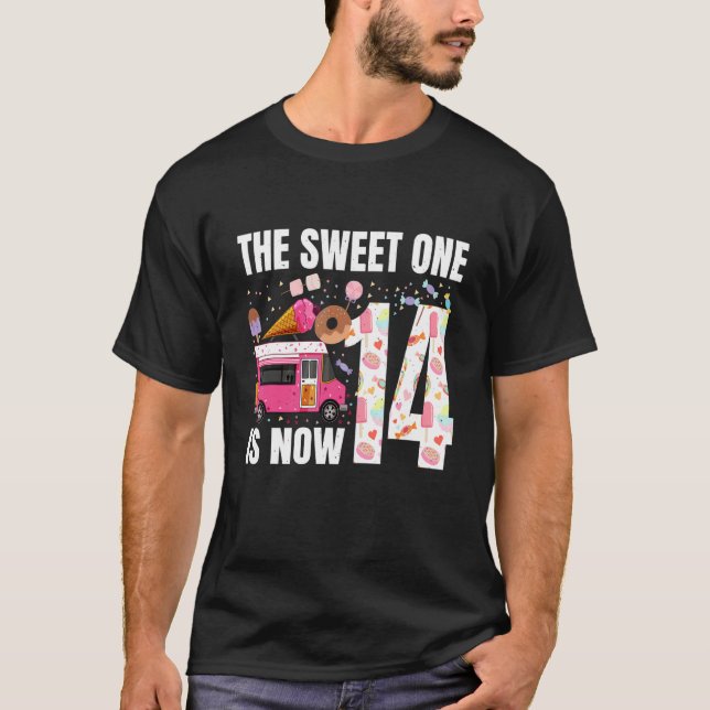 The Sweet One Is Now 14 Years Old 14th Birthday Ic T-Shirt (Front)