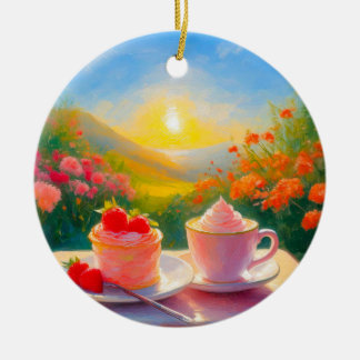 The Sweetest Afternoon of the Day Ceramic Ornament