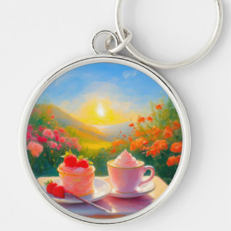 The Sweetest Afternoon of the Day Keychain