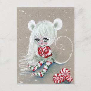 The sweetest christmas mouse with Candy card