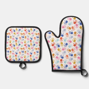 The Sweetest Mess - little hands everywhere Oven Mitt & Pot Holder Set