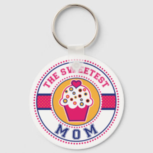 The Sweetest Mom Keychain
