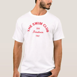 The Swim Club Custom Red Crest Swimmers T-Shirt