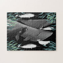 The Swim Of Whales Illustration Art Whale