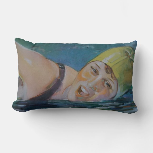 The Swimmer Lumbar Pillow (Front)