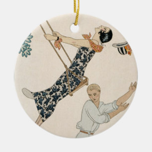 The Swing, 1923 (pochoir print) Ceramic Ornament