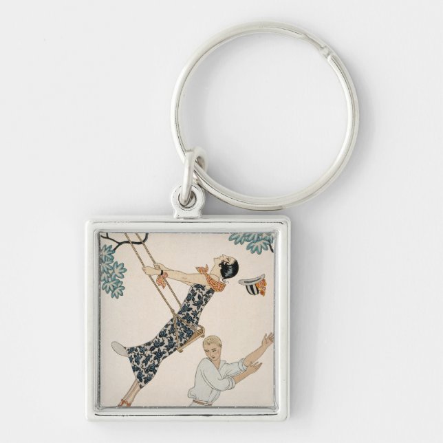 The Swing, 1923 (pochoir print) Keychain (Front)
