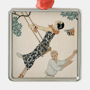 The Swing, 1923 (pochoir print) Metal Ornament
