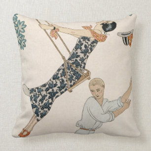 The Swing, 1923 (pochoir print) Throw Pillow