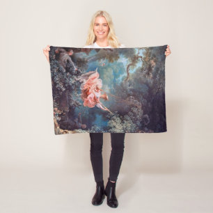 The Swing, Fragonard Fleece Blanket