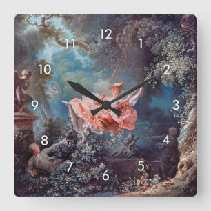 The Swing, Fragonard Square Wall Clock